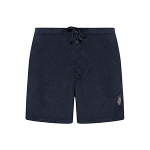 Stone Island Men Navy Blue Compass Logo Swimsuit